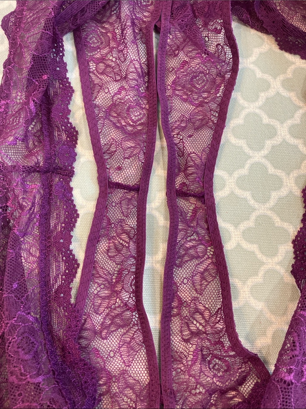 City Chic Fox & Royal Gia Cless Open Gusset Panty Purple 16 - Picture 10 of 10